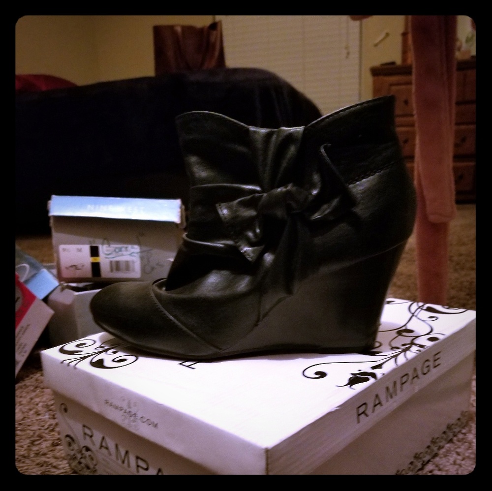 Black ankle booties